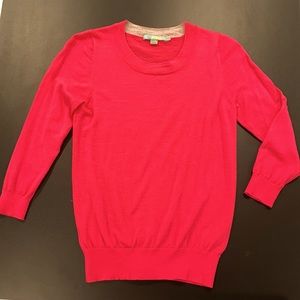 Boden wool sweater Size 4 Barbiecore warm bright pink. Lightweight soft. EUC! 🌺